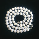 Natural Grade A Potato Round White Cultured Freshwater Pearl Necklace, 6-7mm Pearl Strand, Length Selections: 16 inch/18 Inch