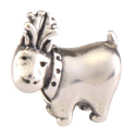 Real Solid Sterling Silver Reindeer Charm Deer Bead, Compatible with Pandora All Other Charm...