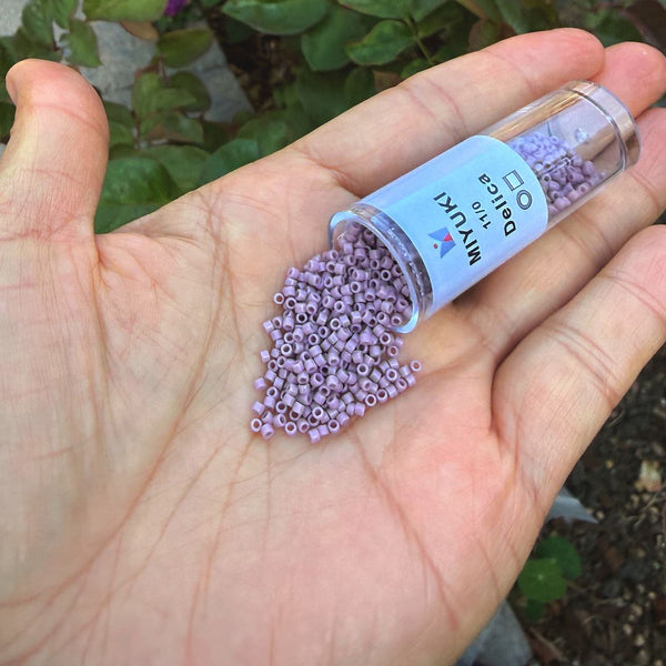 7.5g Miyuki Delica 11/0 Seed Beads, Opaque Mauve DB728