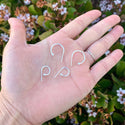 2pcs Real 925 Sterling Silver C Hoop Huggie Earrings, 15mm, 3mm Ball Dot, SSE43-2