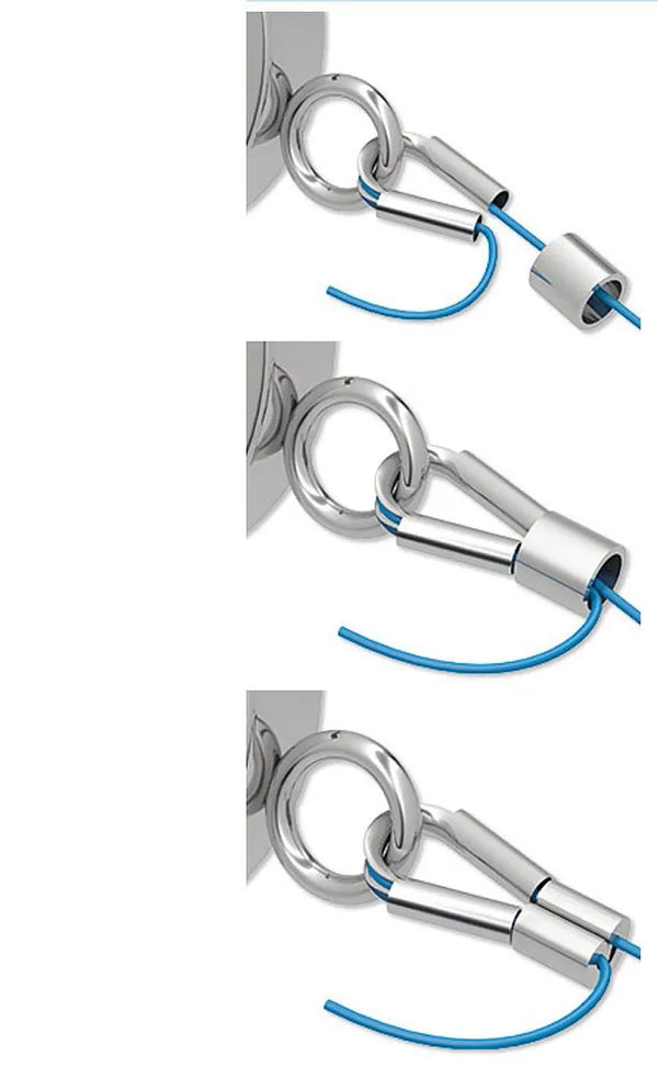 100pcs 304 Stainless Steel Wire Guards, Thread Protectors, Cable Thimbles, Hole ID Selections: 0.5mm/1mm/1.6mm