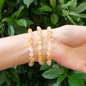 1 Strand Stretch Natural Yellow Citrine Free Form Gemstone Bracelet, 5-8mm Small Beads, Length Selections: 7 inch/7.5 inch