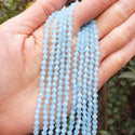 500pcs Creative Club Faceted Bicone Crystal Glass Beads, Blue Turquoise Opal, 4mm (0.16 Inch) Small Tiny, Hole ID 0.9mm, CCB431