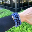 1 Strand Stretch Natural Blue Sodalite Beaded Gemstone Bracelet, 10mm Bead, Length Selections: 7 inch/7.5 inch/8 inch/8.5 inch