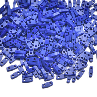 10g Miyuki Quarter Tila Seed Beads 5x1.2mm, Opaque Cobalt (QTL-414)