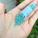 7.5g Miyuki Delica 11/0 Seed Beads Opaque Matte Glazed Luster Seafoam DB374
