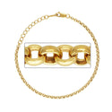 1pc Real 1/20 14K Gold Filled 2.5mm Rolo Link Cable Chain Bracelet, 6.5 Inch with 1 Inch Extender, JB-17