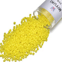 7.5g Miyuki Delica 11/0 Seed Beads, Opaque Matte Yellow DB751