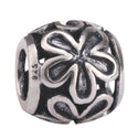 Solid 925 Sterling Silver Cute Jasmine Flower Charm Bead