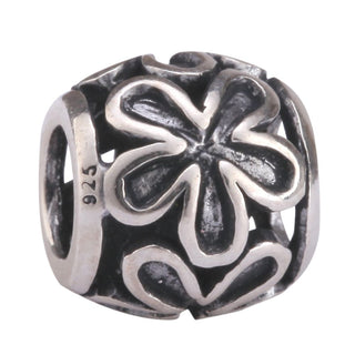 Solid 925 Sterling Silver Cute Jasmine Flower Charm Bead