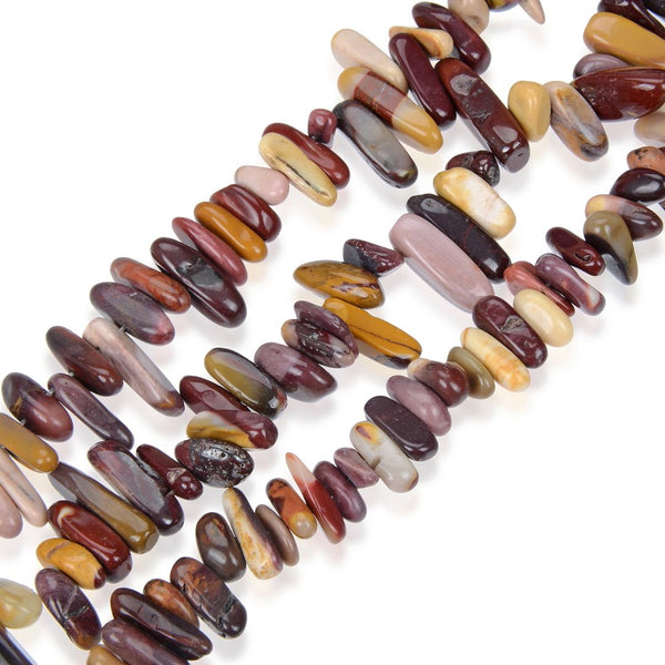 Natural Mookaite Jasper Gemstone Stick Point Beads, Irregular, 7mm-23mm Long, Hole ID 1mm 1 Strand/15 Inch, GZ5-1