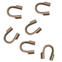 200pcs Wire Guard Thread Protector, Antique Bronze Plated Brass, Tarnish Resistant, Hole ID Selections: 0.5mm/1.6mm