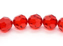 50pcs Adabele Austrian Faceted Round Crystal Beads #5000, Light Siam Red, Size Selections: 4mm/6mm/8mm/10mm