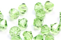 50pcs Preciosa Faceted Bicone Crystal Beads, Peridot Green, 6mm, Hole ID 1mm, Pre-B616