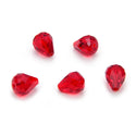 24pcs Adabele Austrian Faceted Teardrop Crystal Beads #5500, Siam Red, 12mm x 10mm, Hole ID 1.2mm, SST-1205