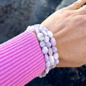 1 Strand Stretch Natural Purple Kunzite Free Form Gemstone Bracelet, 7-10mm Beads, Length Selections: 7 inch/7.5 inch