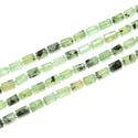 Natural Green Prehnite Crystal Gemstone Faceted Tube Beads, 14x7mm, Hole ID 1mm, 15 Inch/1 Strand, GZ8-13