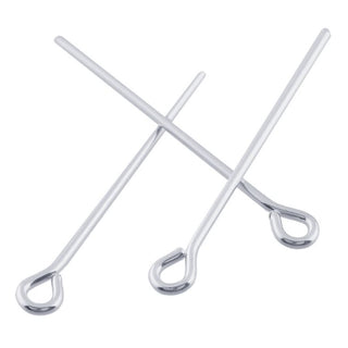 20pcs 925 Sterling Silver Eyepin Eye Pins, 0.6mm/22 Gauge, Length Selections: 18mm/25mm/30mm/35mm/40mm/50mm