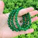 1 Strand Stretch Natural Green Jade Beaded Gemstone Bracelet, 8mm Bead, Length Selections: 7 inch/7.5 inch/8 inch/8.5 inch