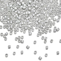 7.5g Miyuki Delica 11/0 Seed Beads, Moonstone lined Crystal Clear DB2391