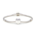 1pc Real 925 Sterling Silver Love Heart Bead Charm, Compatible with Pandora All Other Charm Bracelet, EC4-B1