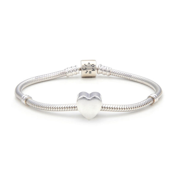 1pc Real 925 Sterling Silver Love Heart Bead Charm, Compatible with Pandora All Other Charm Bracelet, EC4-B1