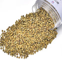 25g Miyuki Rocaille 11/0 Round Seed Beads Opaque Picasso Yellow RR-4512