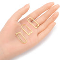 20pcs Raw Brass Large Rounded Rectangle Pendant Drops, 30mm Connector, Unplated/Uncoated, CX-A23