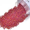 25g Miyuki Rocaille 11/0 Round Seed Beads Translucent Rainbow Ruby RR-298