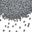 7.5g Miyuki Delica 11/0 Seed Beads, Opaque Grey DB731