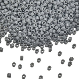 30g Miyuki Delica 11/0 Seed Beads, Opaque Grey DB731
