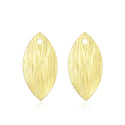 10pcs 13mm Navette Marquise Drop Pendants, Tarnish Resistant, 18K Yellow Gold Plated Brushed Brass, BF-A14