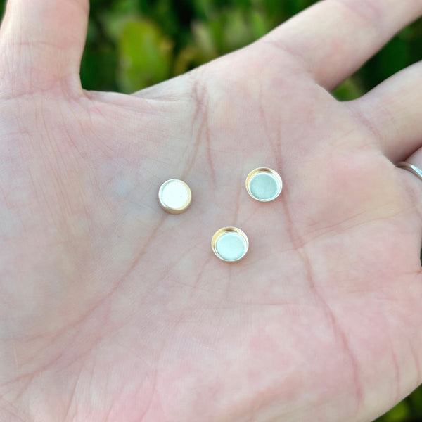 5pcs 1/20 14K Gold Filled Bezel Cups, Inner Hole Diameter Selections: 4mm/6mm/8mm