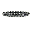 1 Strand Stretch Natural Black Hematite Beaded Gemstone Bracelet, 8mm Bead, Length Selections: 7 inch/7.5 inch/8 inch/8.5 inch