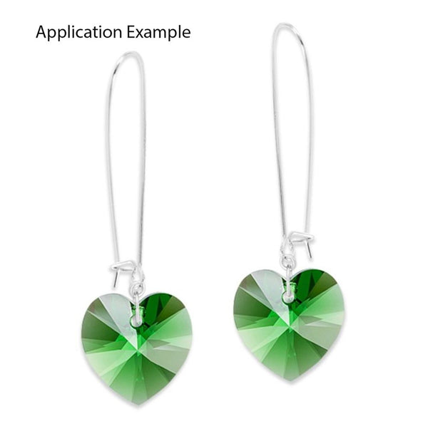 10pcs 925 Sterling Silver Kidney Earring Hooks, 18mm Long, Wire Gauge/Diameter Selections: 0.7mm/0.8mm/0.9mm