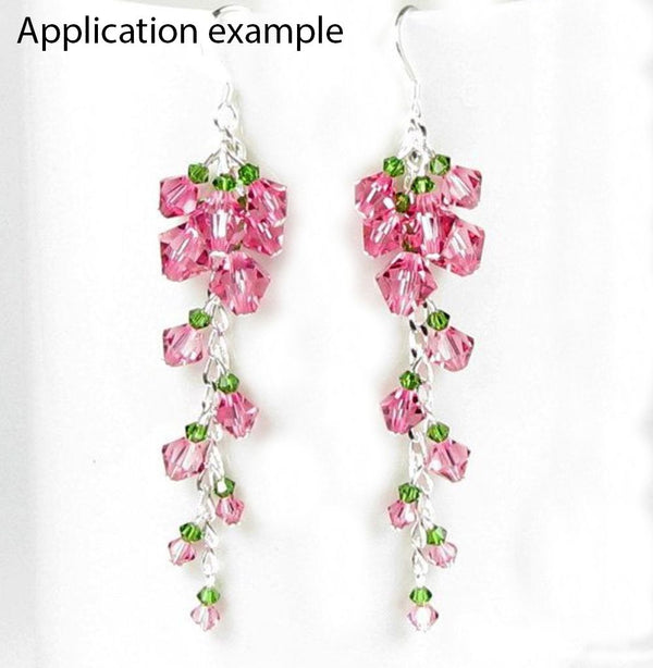 100pcs Adabele Austrian Faceted Bicone Crystal Beads #5301, Light Padparadscha (Pink), Size Selections: 3mm/4mm/5mm/6mm