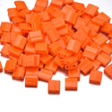 10g Miyuki Full Tila Square Seed Beads 5x5mm, Opaque Orange (TL-406)