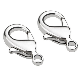 20pcs Trigger Lobster Claw Clasp, Sterling Silver Plated Brass, Size Selections: 10mm/12mm/15mm/20mm