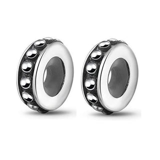 925 Sterling Silver Rubber Charm Holder Bead Stopper