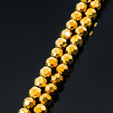 200pcs Creative Club Faceted Round Crystal Glass Beads, Gold Aurum, 6mm (0.24 inch), Hole ID 1mm, CC2R633
