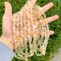 Natural Light Yellow Citrine Crystal Gemstones Chip Beads, Free Form, 5mm-8mm, Hole ID 1mm, 1 Strand/31 Inch, GZ1-31