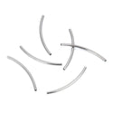 50pcs 40mm Curved Noodle Tube Spacer Beads – 304 Stainless Steel, Loose  (30mm/35mm/40mm/50mm)