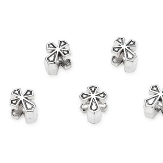 20pcs Cross Sign Large Hole Beads, Hole ID 4.5mm, Antique Silver, Zinc Alloy Metal, MEC-D2