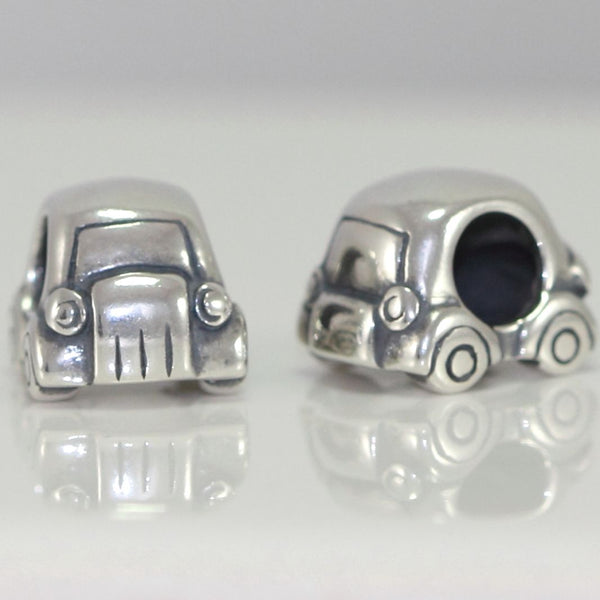1pc Solid 925 Sterling Silver Cute Car Charm I Love Car Bead, Compatible with Pandora All Other Charm Bracelet, EC150