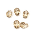 24pcs Adabele Austrian Faceted Teardrop Crystal Beads #5500, Silver Champagne, 8mm x 6mm, Hole ID 1mm, SST-829
