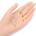20pcs Raw Brass Large Kite Shape Pendant Drops, 51.5mm Connector, Unplated/Uncoated, CX-A32