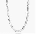 5pcs 304 Stainless Steel 4.7mm Diamond-Cut Figaro Chain Necklaces (18 Inch/20 Inch/22 Inch)