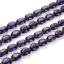 50pcs Creative Club Faceted Flat Oval Crystal Beads, Amethyst Purple, 16x12mm/Large, Hole ID 1.1mm, CCO-27