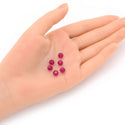 25pcs Preciosa Faceted Round Crystal Beads, Fuchsia (Pink), 6mm, Hole ID 1mm, Pre-2R622