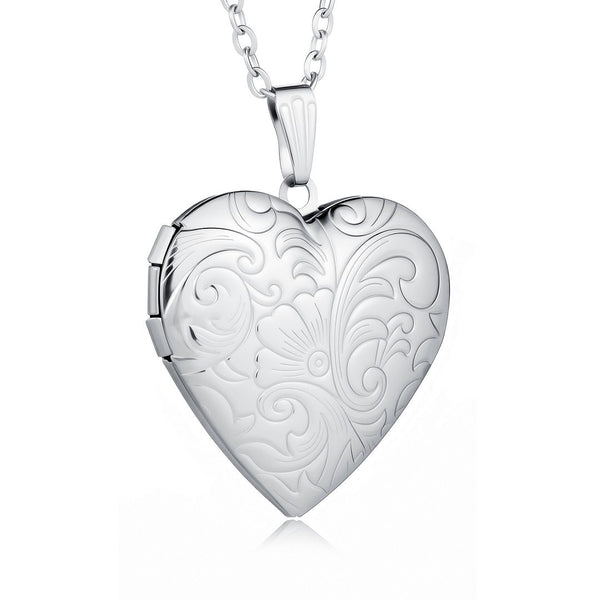 5pcs 316 Surgical Stainless Steel Living Memory Floating Lockets, 30mm Heart Waterproof Pendants, MP-A5